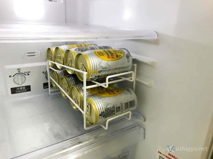 8缶収納コロコロ缶ラック」冷蔵庫内を整理し、先入れ先出しを実現。思った以上に良い！