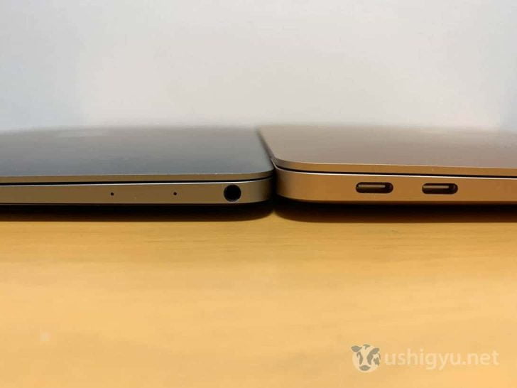 MacBookとAirの厚さと重さを比較
