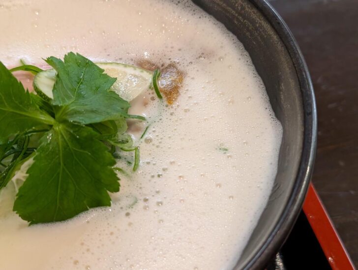 表面はカプチーノのような細かい泡で満たされている