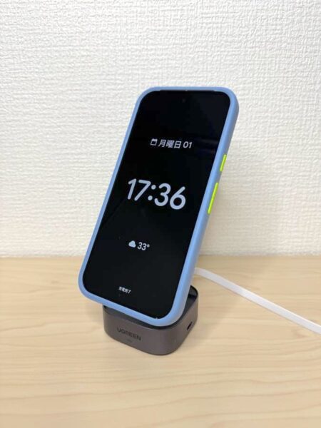 Pixelsnapに対応したリングつきのケースなので、iPhone MagSafe対応アクセサリーや充電器もそのまま使える