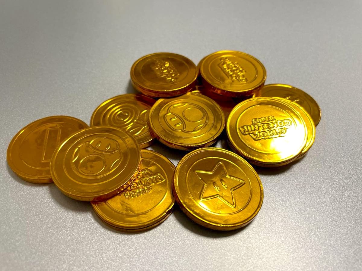 スーパー・ニンテンドー・ワールドのメダルチョコ
