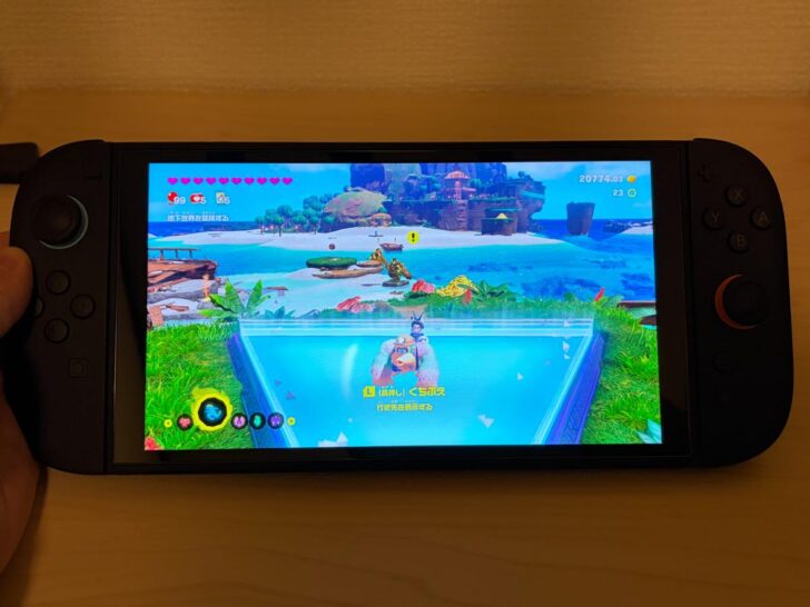 貼る前と全く変わらずプレイできた