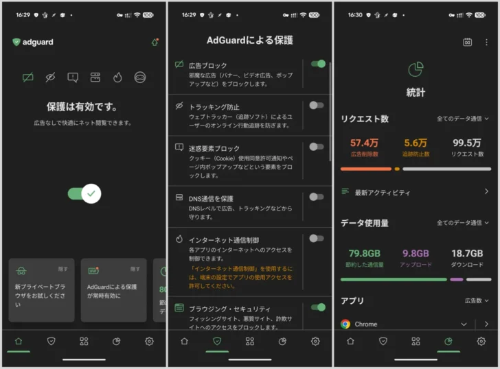 AdGuardの設定画面